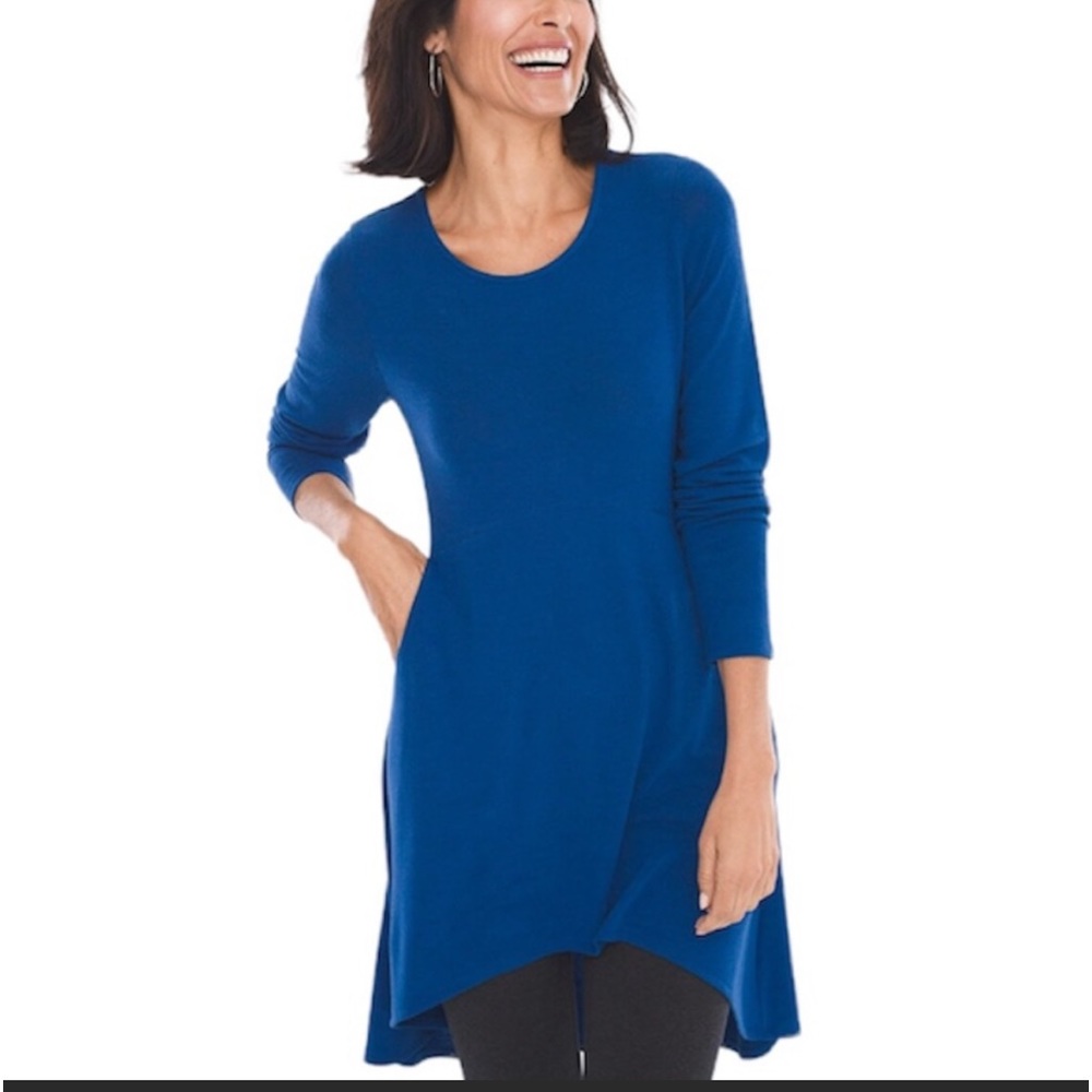 Chico’s Blue button back tunic